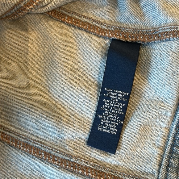 VTG Chaps Women Blue Denim Embroidered Jean Jacket Western Coastal Cowgirl Sz L - Picture 11 of 13